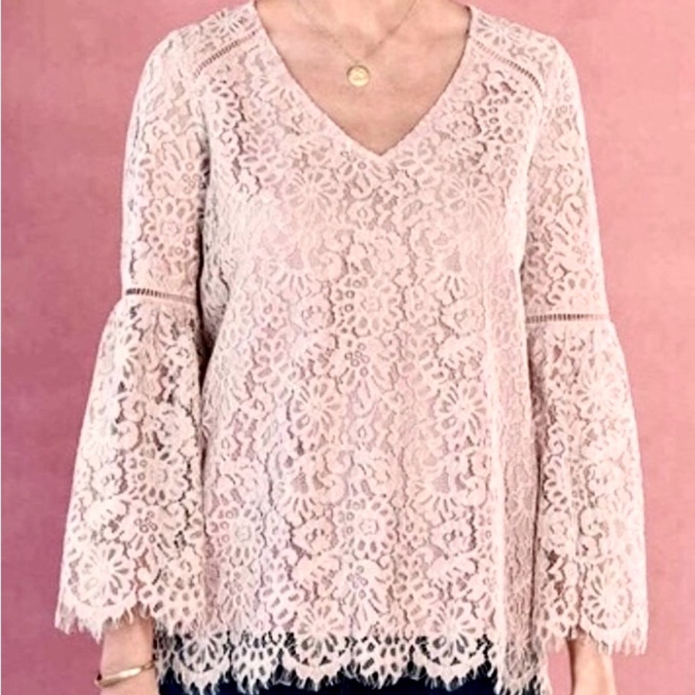 Sundance Blush Lace Blouse